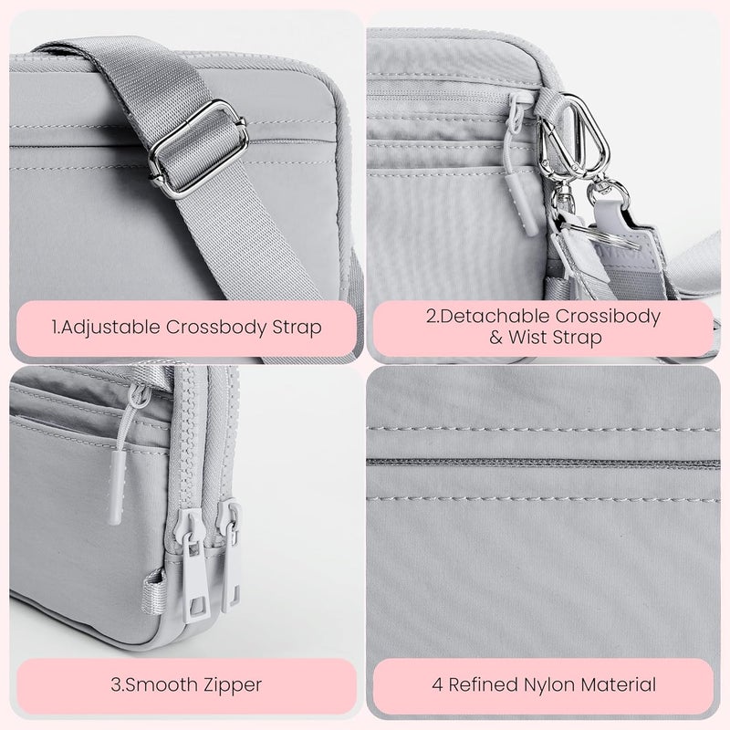 VONAL Store Wristlet Wallets for Women, RFID Wristlet Purse Built in Wallet, Small Nylon Crossbody Bags, Credit Card Holder - Image 5